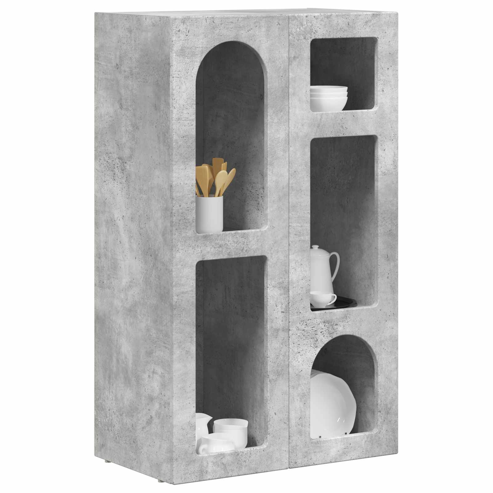 Buffet elst cinzento 59 x 35 x 100,5 cm derivados de madeira