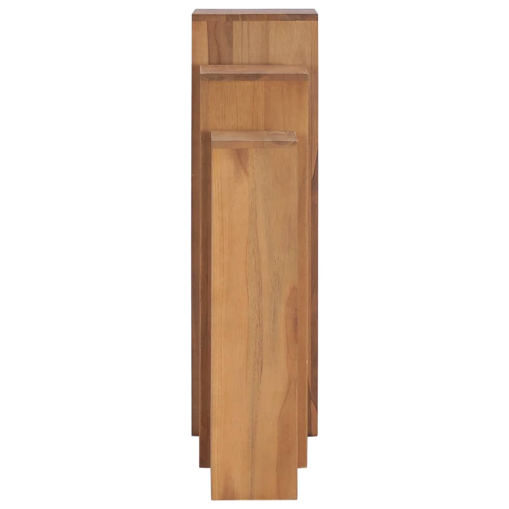3 Pcs conjunto suportes para plantas madeira de teca maciça