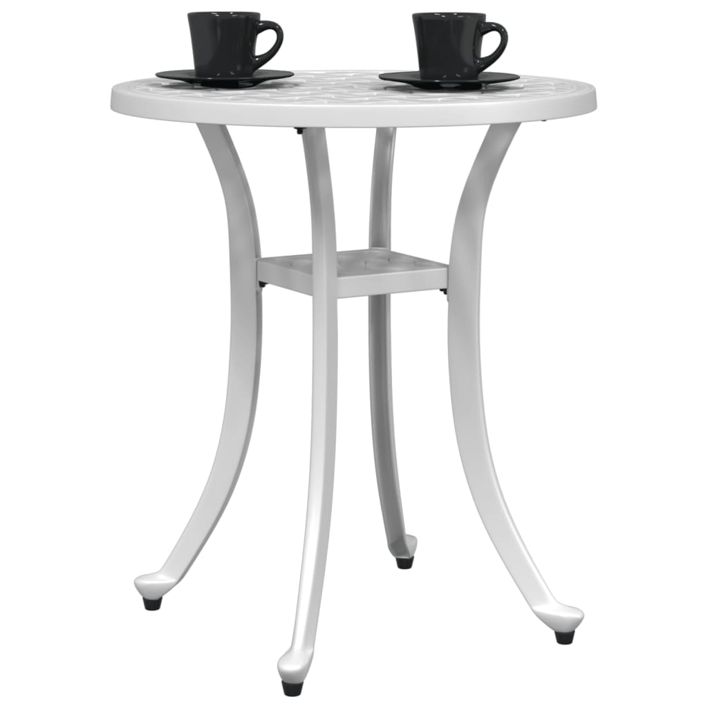 Mesa de jardim ø48x53 cm alumínio fundido branco