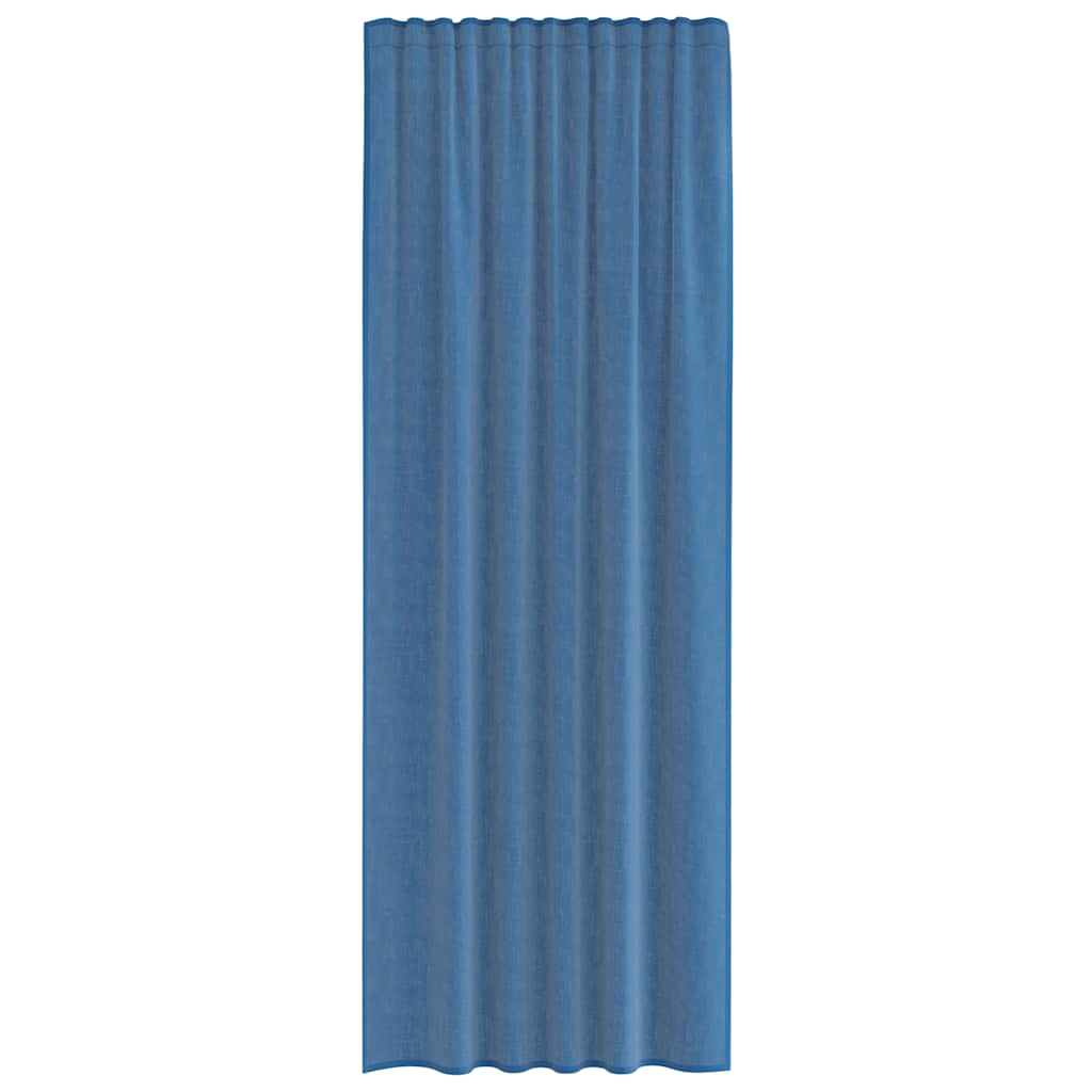 Cortinas de voile com bolsos para varão 2 pcs azul real
