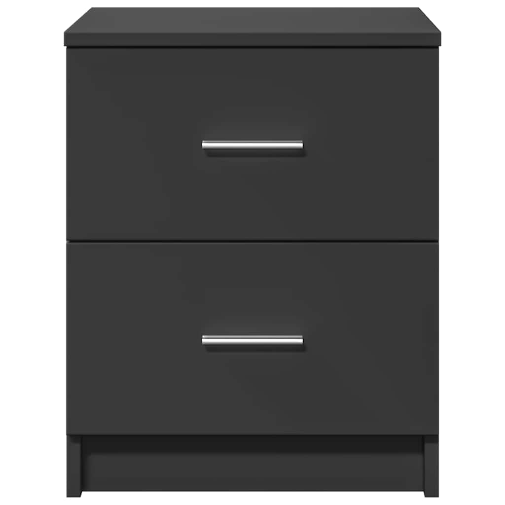 Mesas de cabeceira 2 pcs com 2 gavetas 40x36x50 cm preto