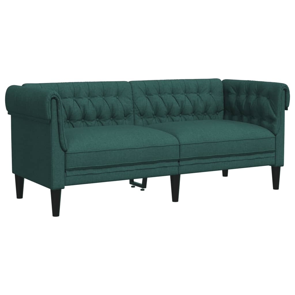 2 Pcs conjunto de sofás tecido verde-escuro