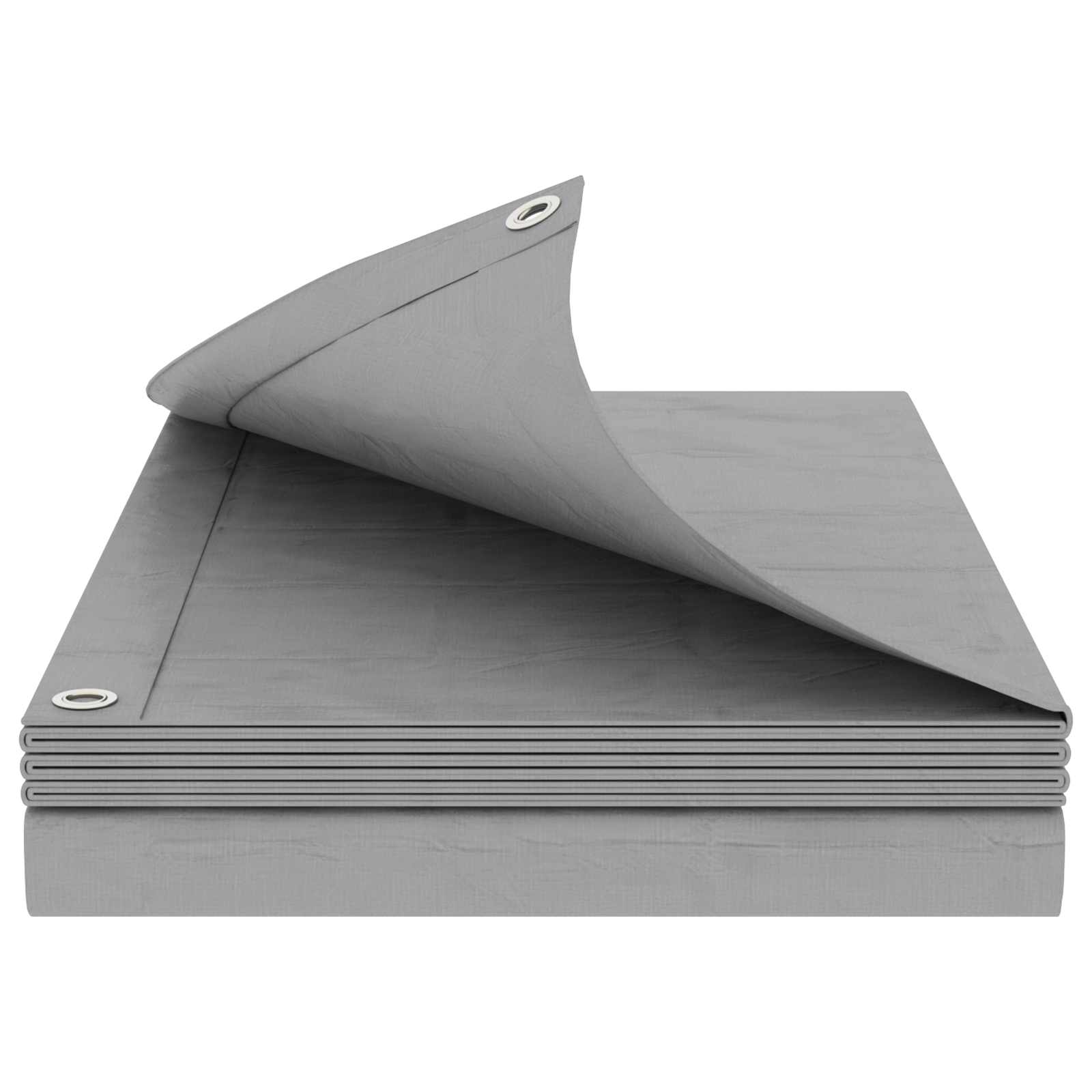 Lona com olhais cinzento-claro 4 x 5 m 90 gsm PE