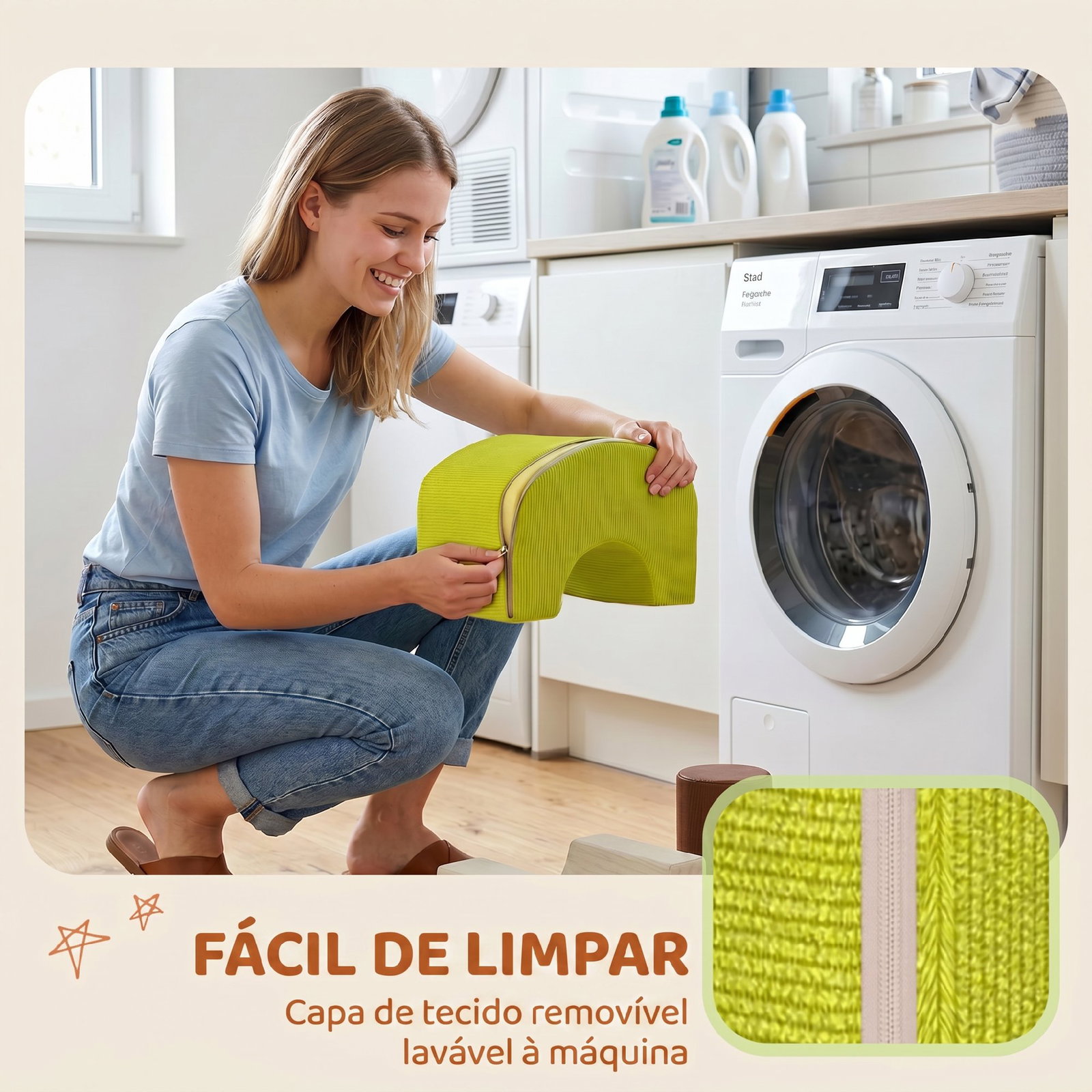 Conjunto de 5 blocos de espuma infantil blocos psicomotores com base antiderrapante capa removível 3-6 anos