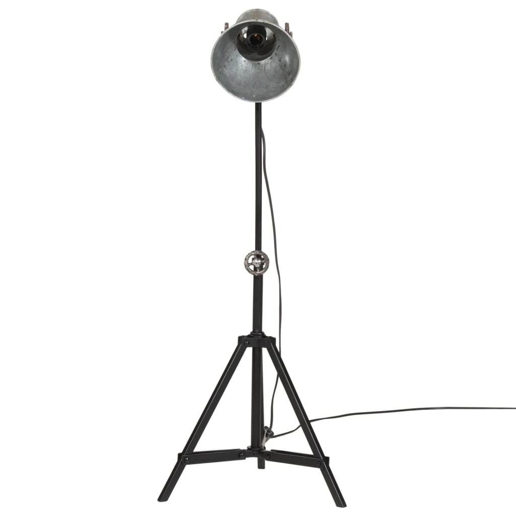 Candeeiro de pé 25 w 35x35x65/95 cm e27 prateado vintage