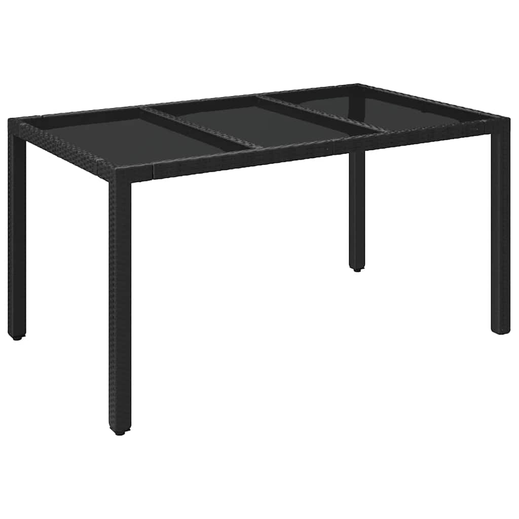 5 Pcs conjunto de jantar p/ jardim c/ almofadões vime PE preto