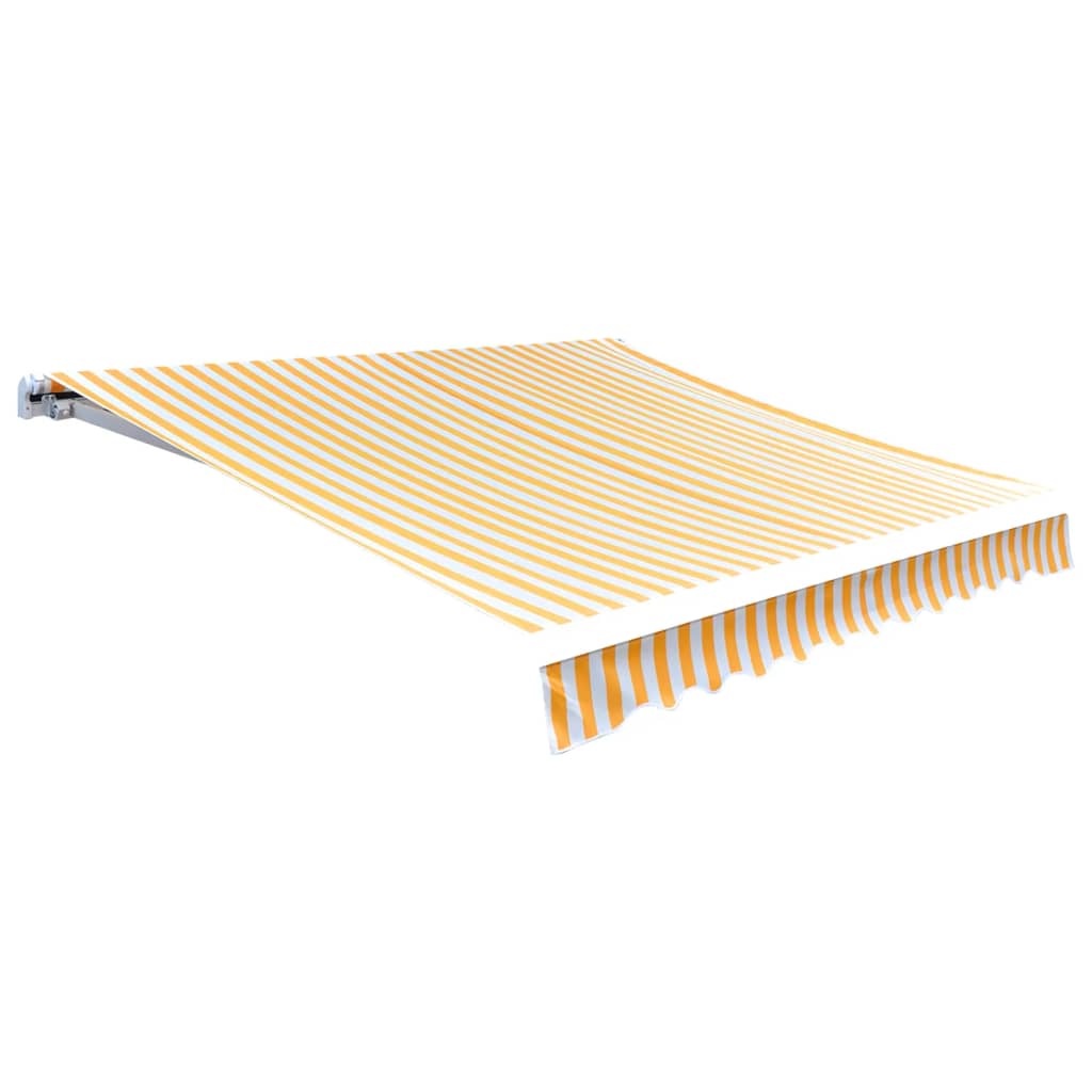 Tecido de substituição para toldo laranja e branco 350x250 cm poliéster