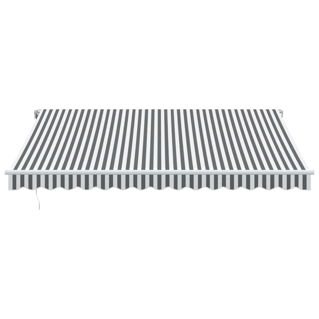 Toldo retrátil manual 400x350 cm antracite e branco