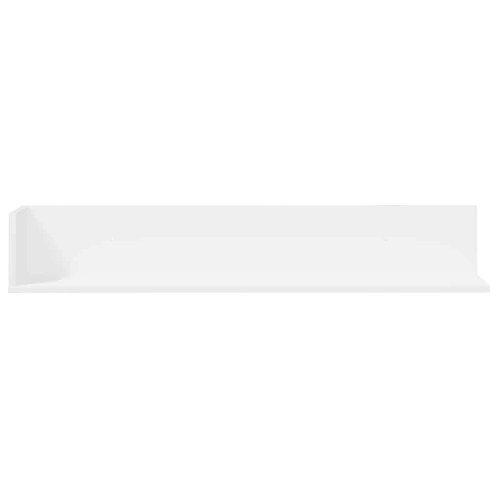 Estantes parede 2pcs 100x16,5x16,5 cm derivados madeira branco
