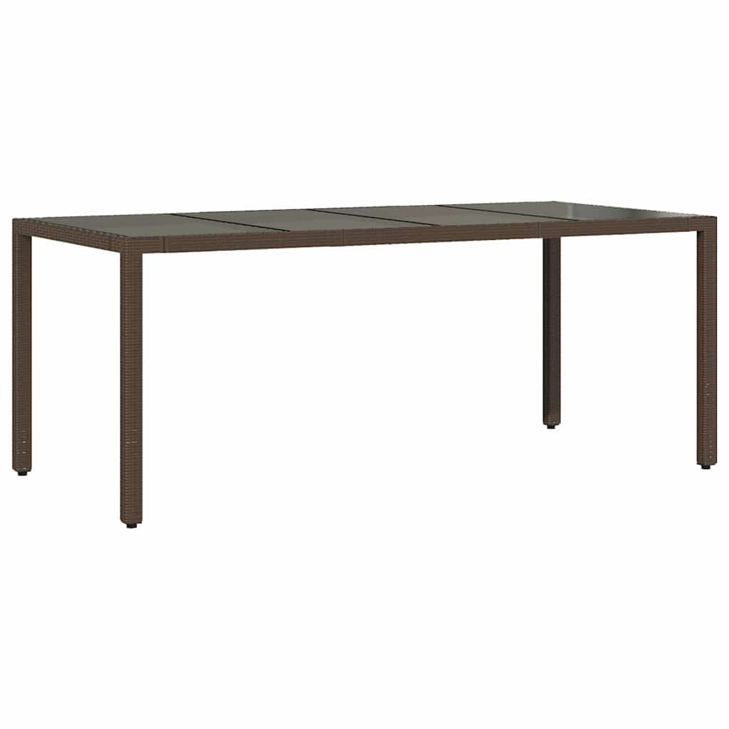 9 Pcs conjunto bistrô de jardim c/ almofadões vime PE castanho