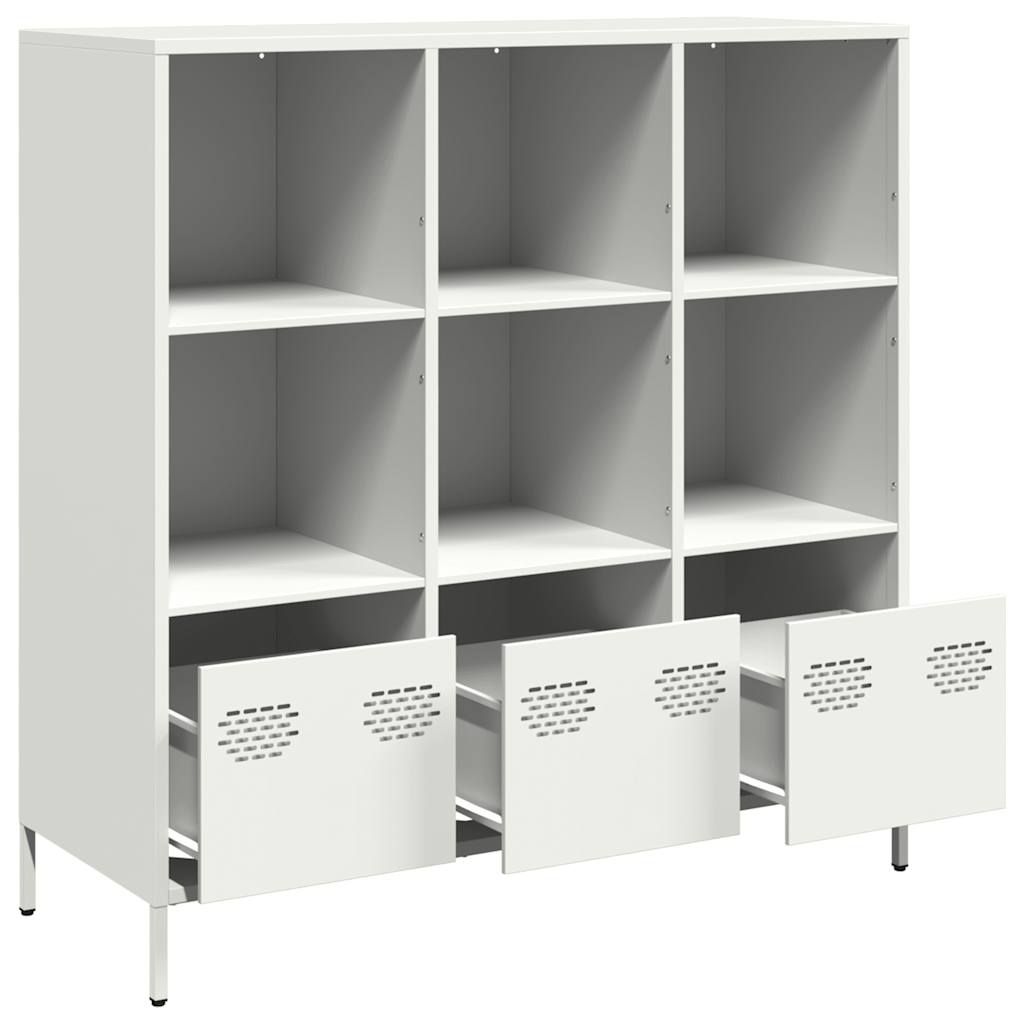 Aparador alto 101,5x39x103,5 cm aço branco