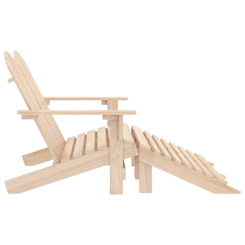 Cadeira de jardim e otomano adirondack 2 lugares abeto