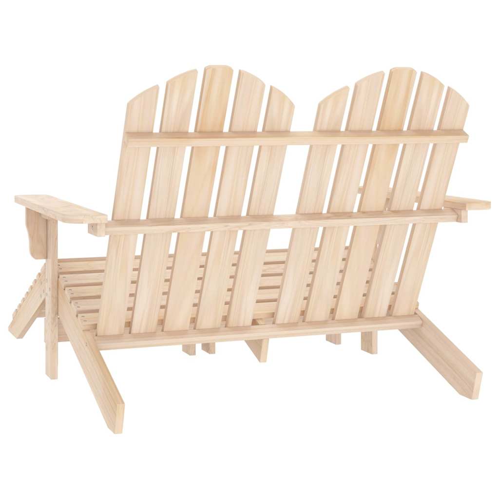 Cadeira de jardim e otomano adirondack 2 lugares abeto