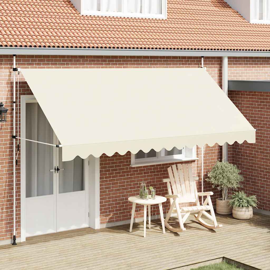 Toldo retrátil manual 400 cm creme