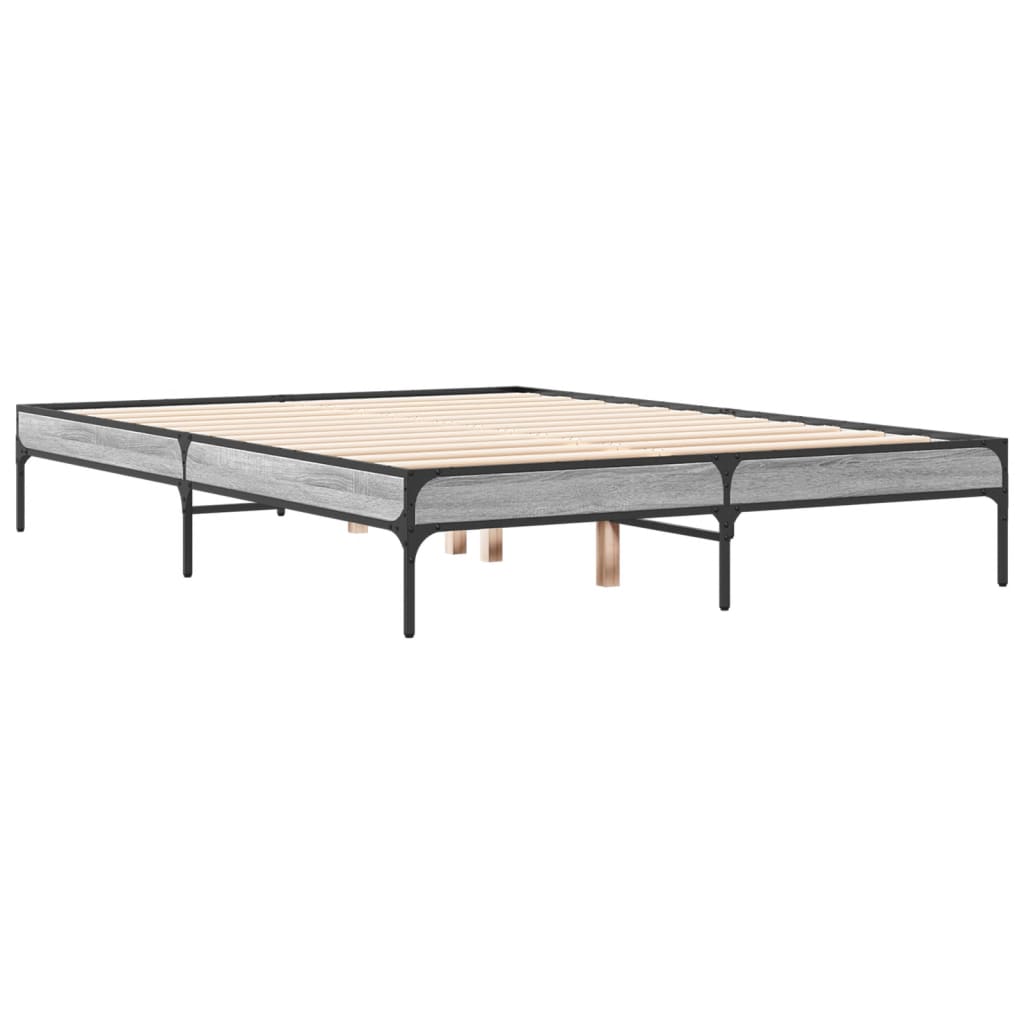 Estrutura cama 140x190 cm derivados de madeira/metal