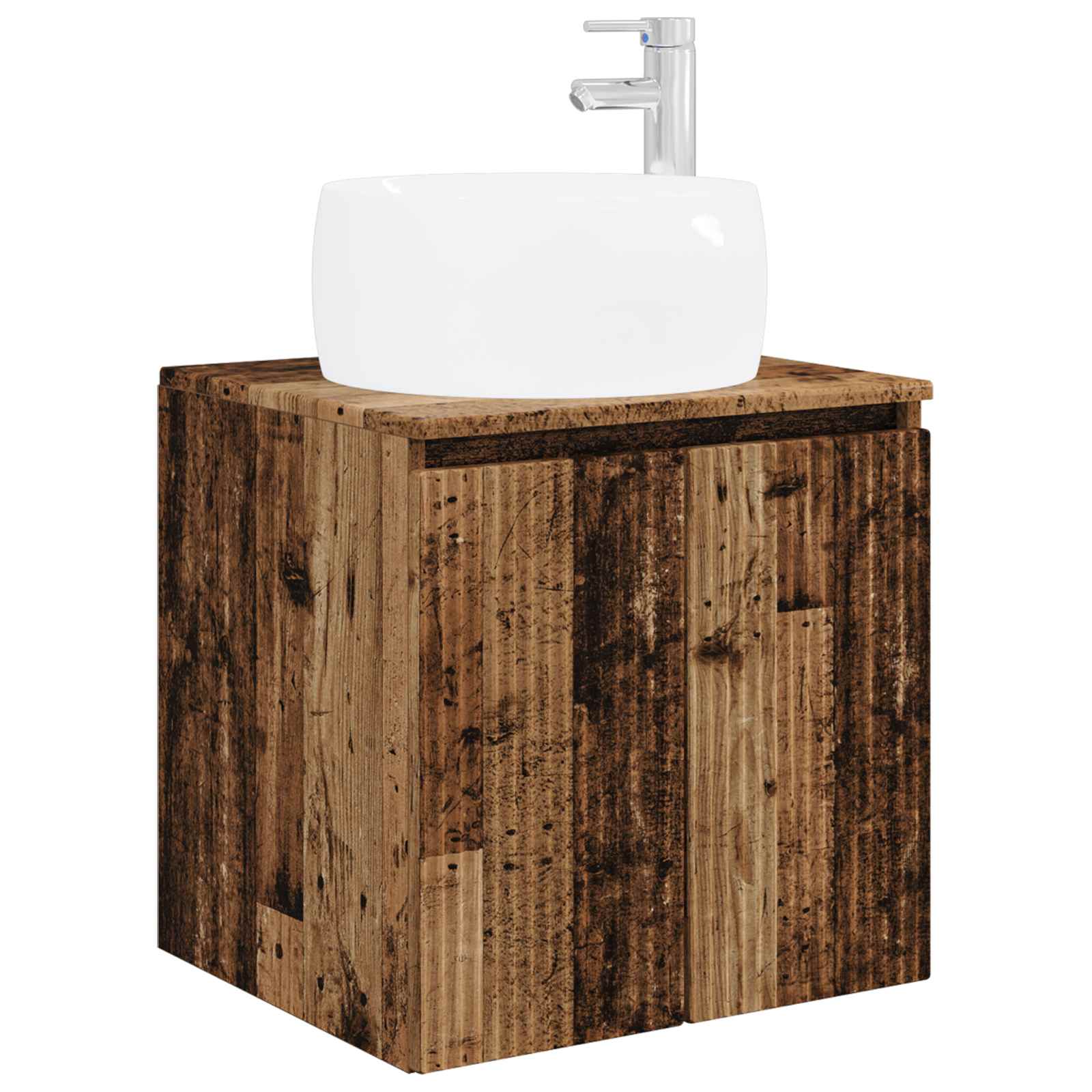 Vaidade com pia suspensa madeira antiga 49,5 x 44,5 x 66 cm
