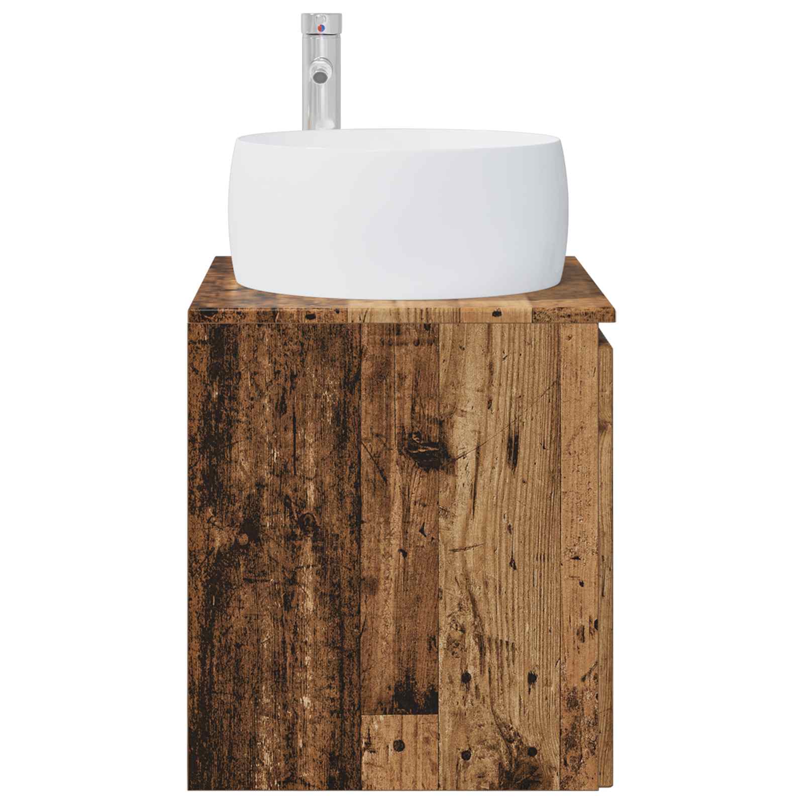 Vaidade com pia suspensa madeira antiga 49,5 x 44,5 x 66 cm