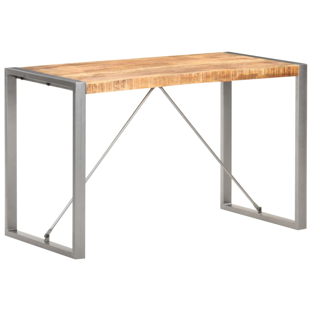 Mesa de jantar 120x60x75 cm madeira de mangueira maciça áspera