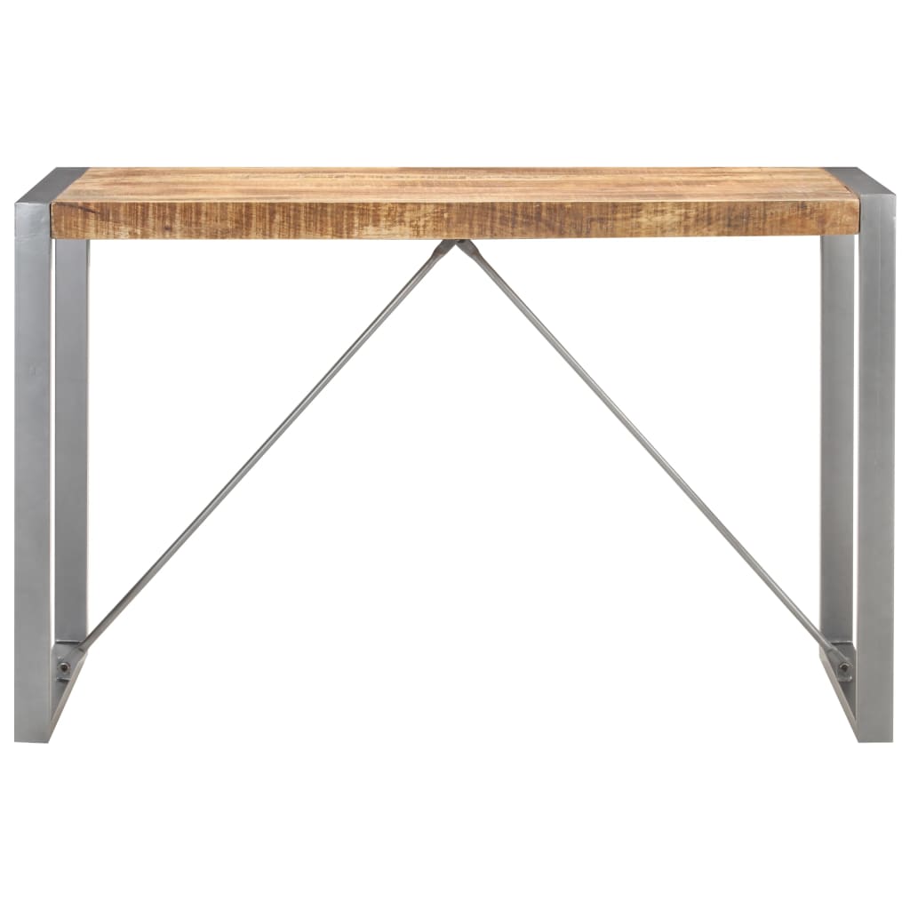 Mesa de jantar 120x60x75 cm madeira de mangueira maciça áspera