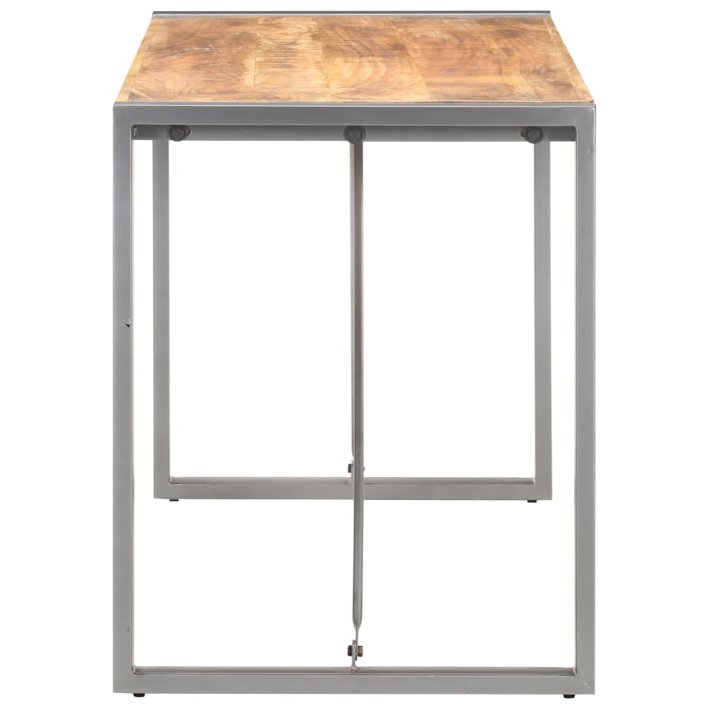 Mesa de jantar 120x60x75 cm madeira de mangueira maciça áspera