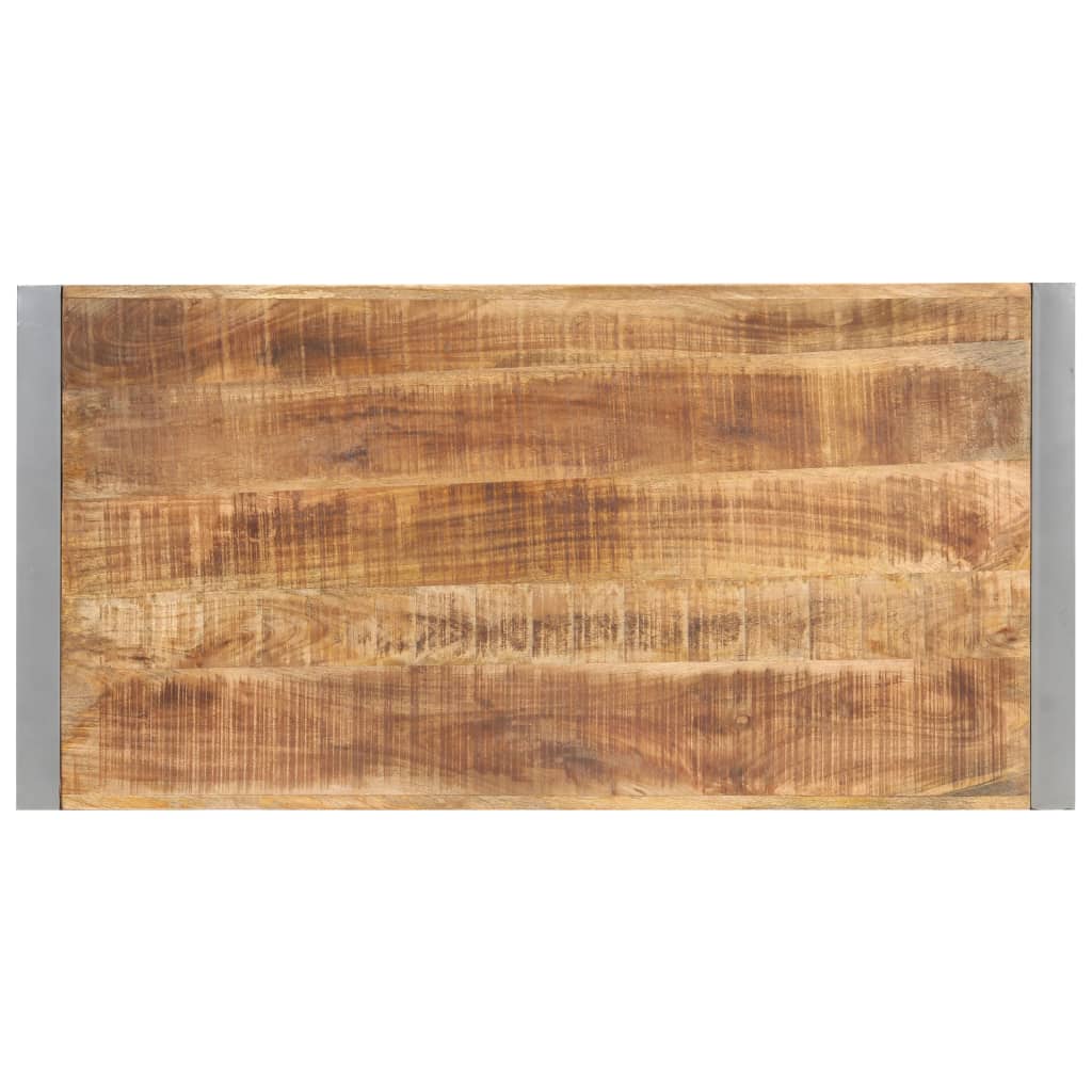 Mesa de jantar 120x60x75 cm madeira de mangueira maciça áspera
