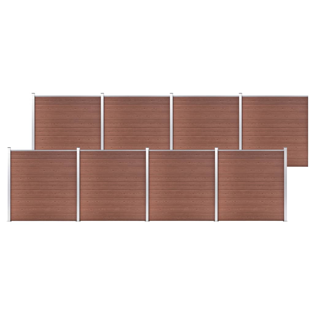 Painel de vedação para jardim 1391x186 cm wpc castanho