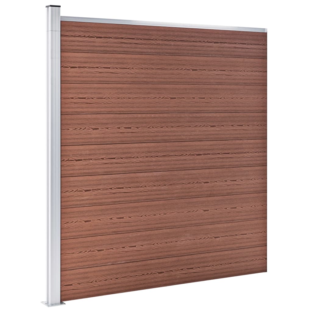Painel de vedação para jardim 1391x186 cm wpc castanho