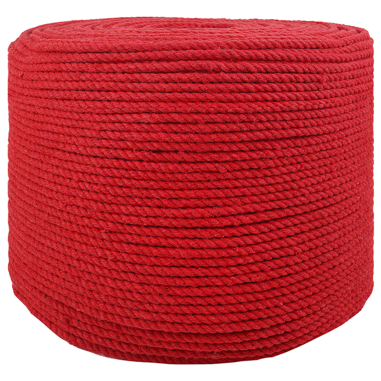 Cordão de algodão 4 mm 100 m vermelho 100% algodão