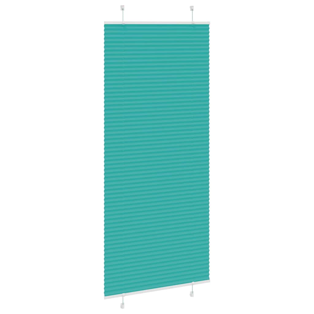 Gasolina verde plissada cega 85x200 cm largura tecido 84,4 cm
