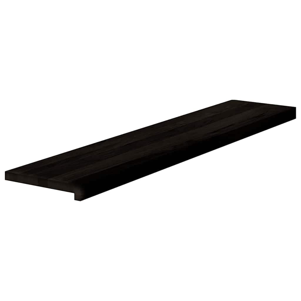 Tapetes de escada 12 pcs 120x25x2 cm carvalho castanho-preto