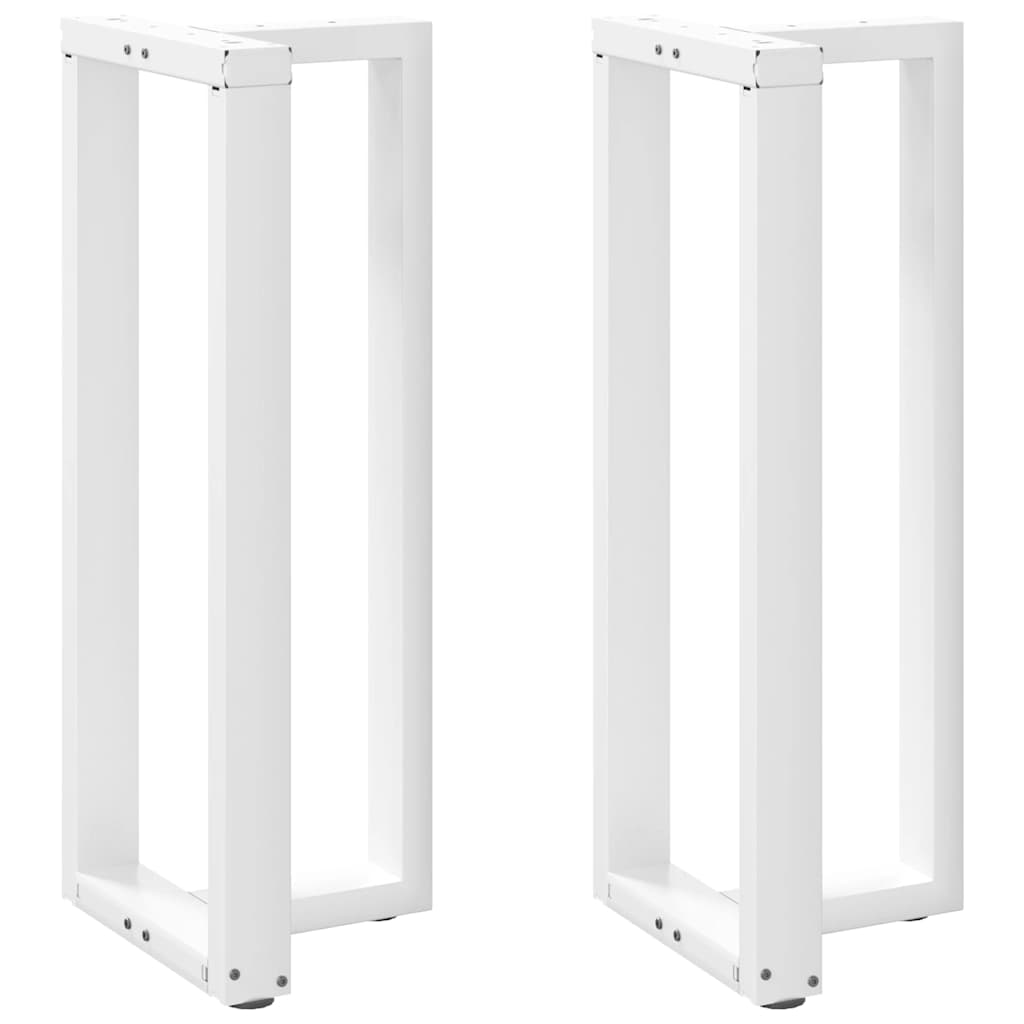 Pés de mesa de bar em forma de t, 2 peças, branco, 50x35x(100-101) cm, aço