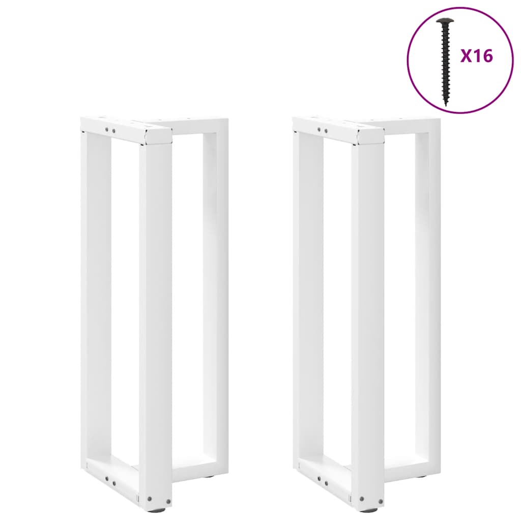 Pés de mesa de bar em forma de t, 2 peças, branco, 50x35x(100-101) cm, aço