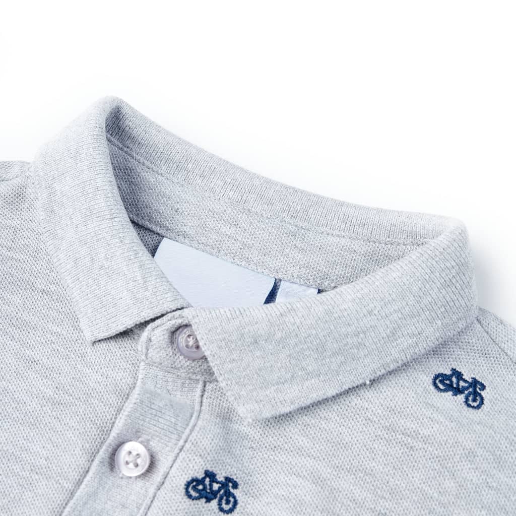 Polo para criança cinzento mesclado 92