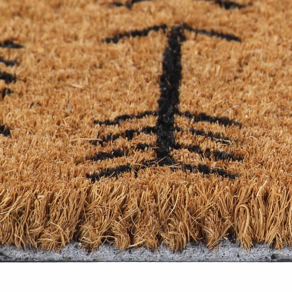 Tapete de porta 40x60 cm fibra de coco tufada natural