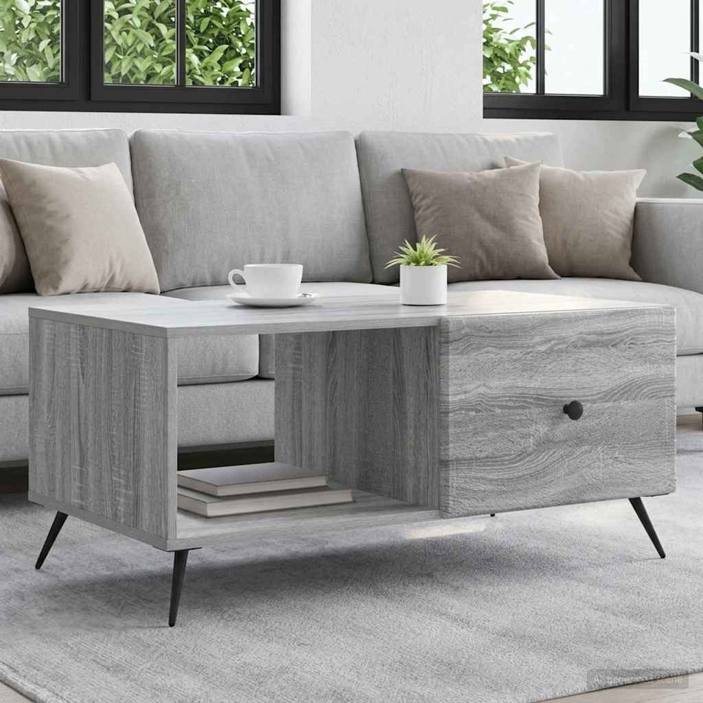 Mesa de centro sonoma cinzento 90 x 50 x 40 cm