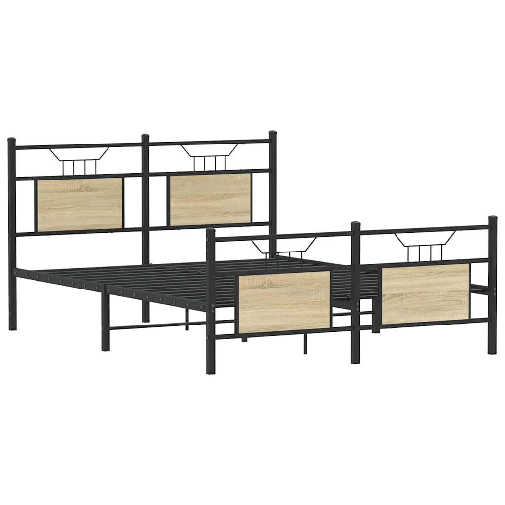 Estrutura cama s/ colchão derivados de madeira carvalho sonoma