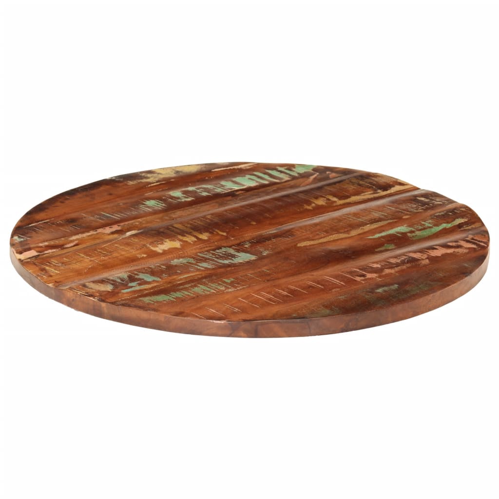 Tampo de mesa redondo ø80x1,5cm madeira recuperada maciça