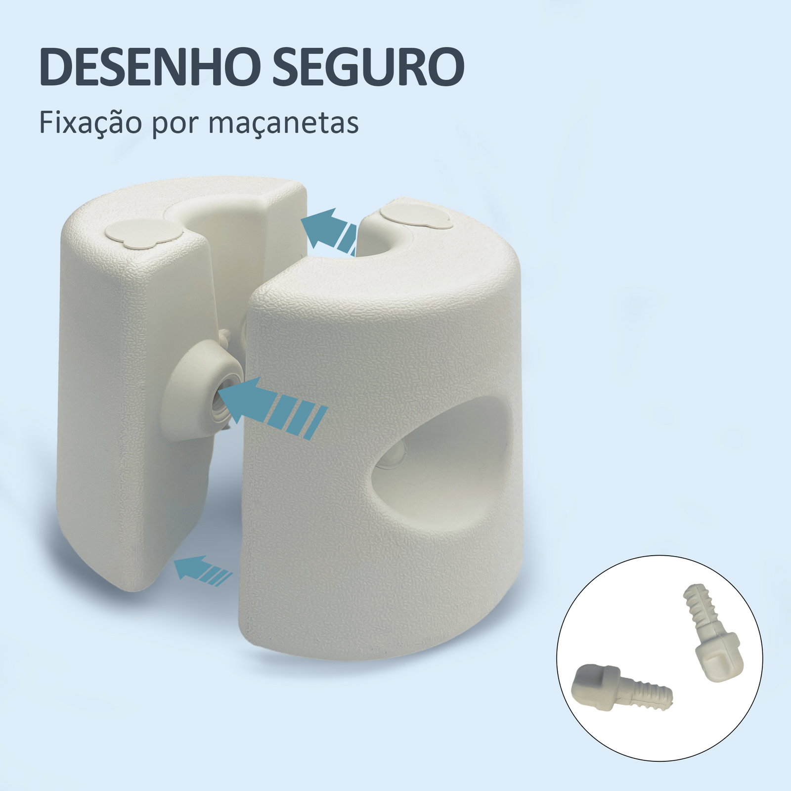 Conjunto de 4 pesos para tendas dobráveis suportes enchivel com 9,5 kg de água ou 12 kg de areia ø24x25,5 cm branco