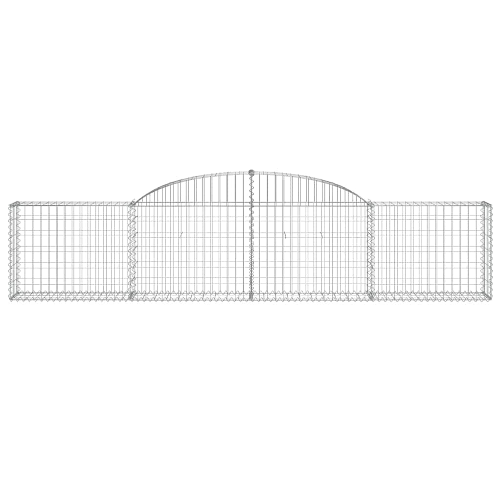 Cestos gabião arqueados 5 pcs 300x30x60/80 cm ferro galvanizado