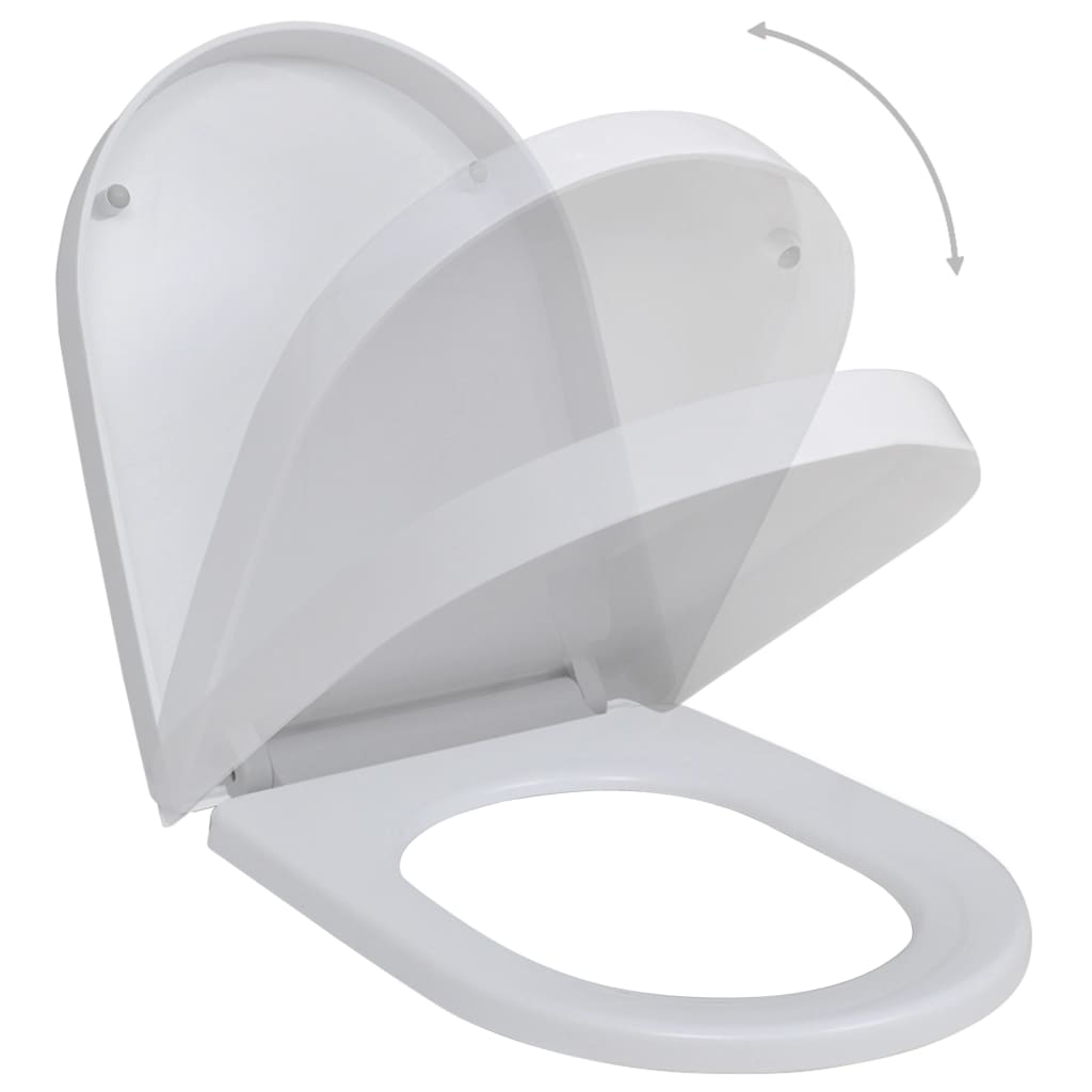 Assentos sanita com tampas de fecho suave 2 pcs plástico branco