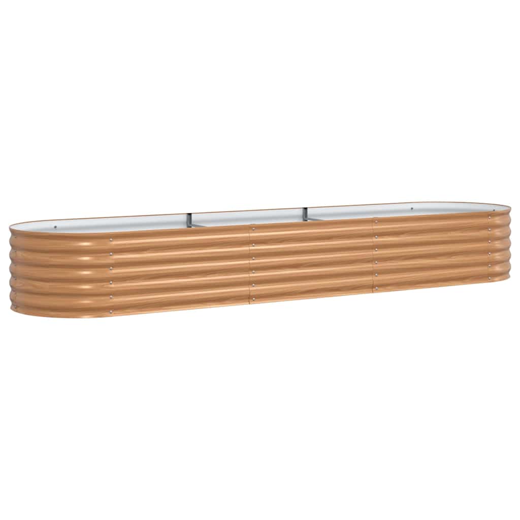 Cama elevada castanho 320 x 80 x 44 cm aço