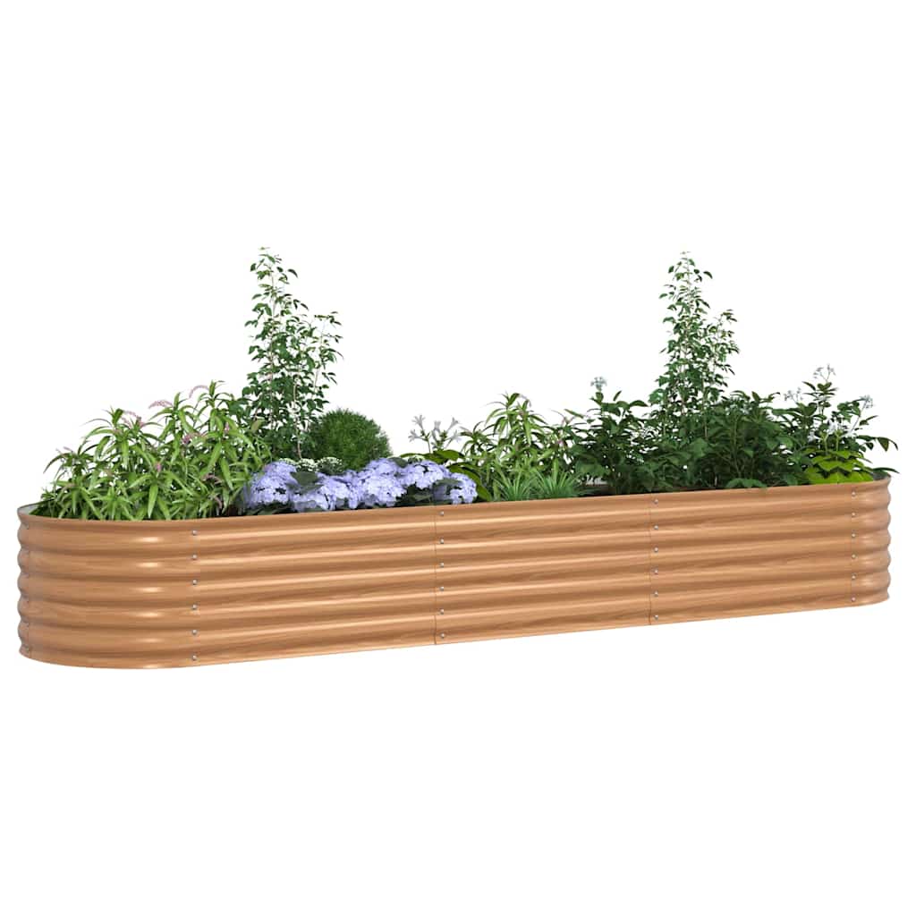 Cama elevada castanho 320 x 80 x 44 cm aço