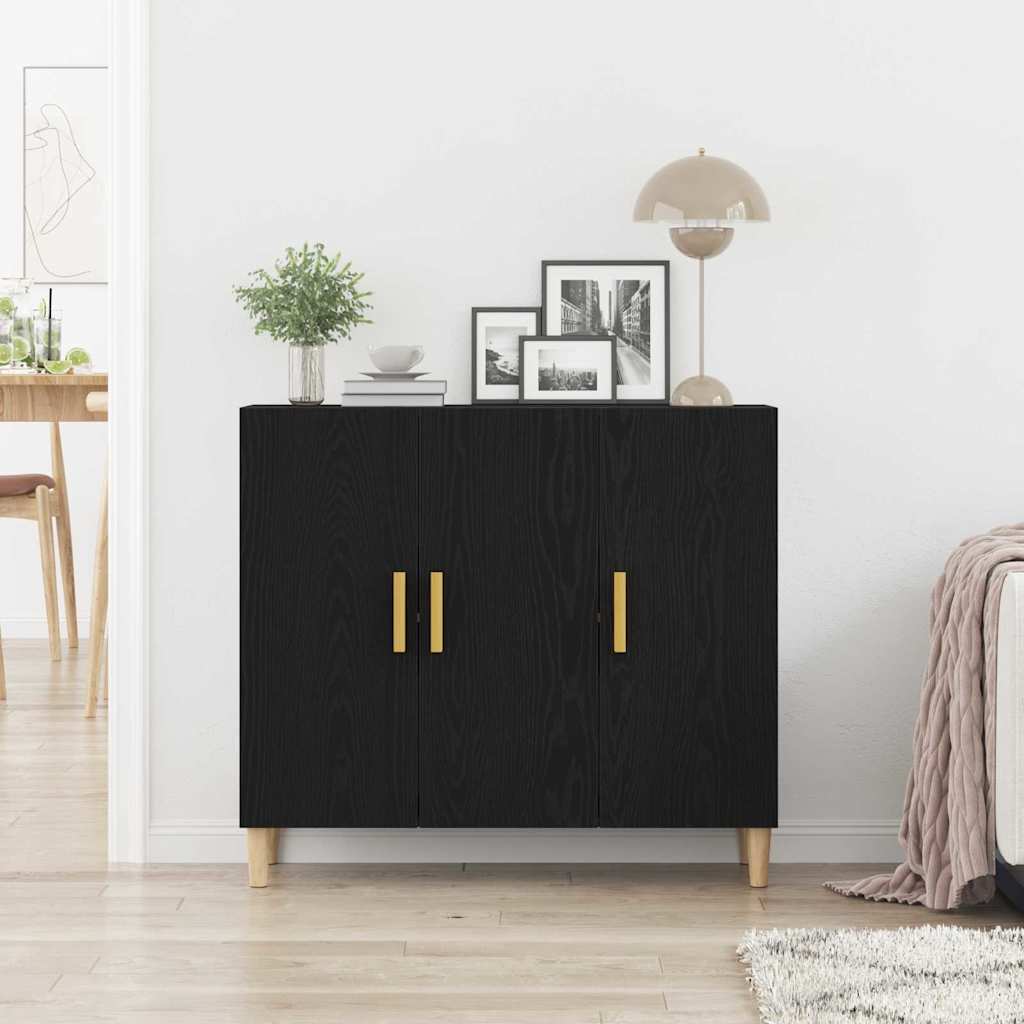 Buffet carvalho preto 90 x 34 x 80 cm derivados de madeira