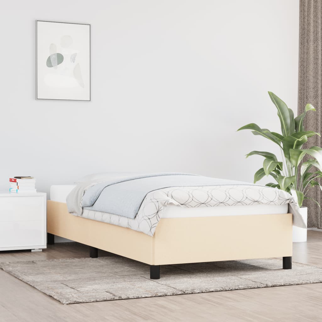 Estrutura de cama sem colchão 80x200 cm creme