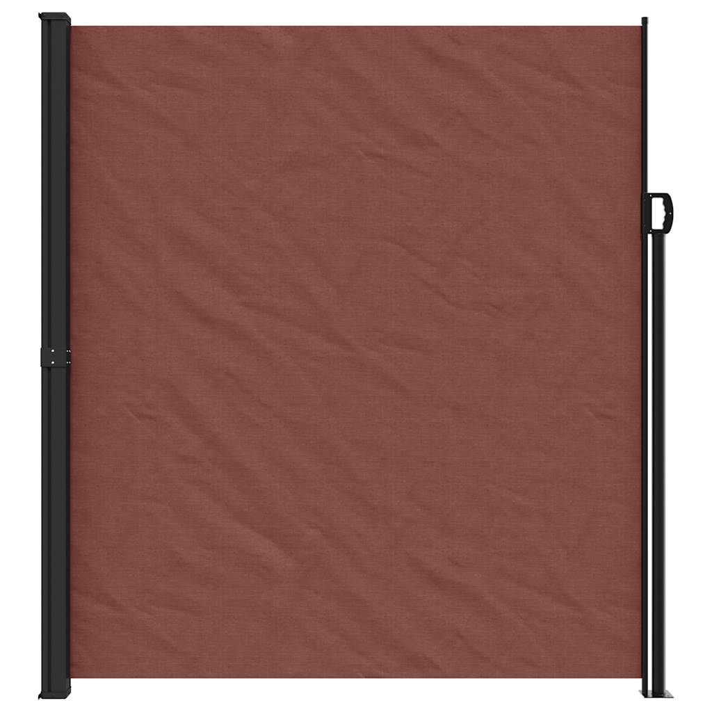 Toldo lateral retrátil 220x500 cm castanho