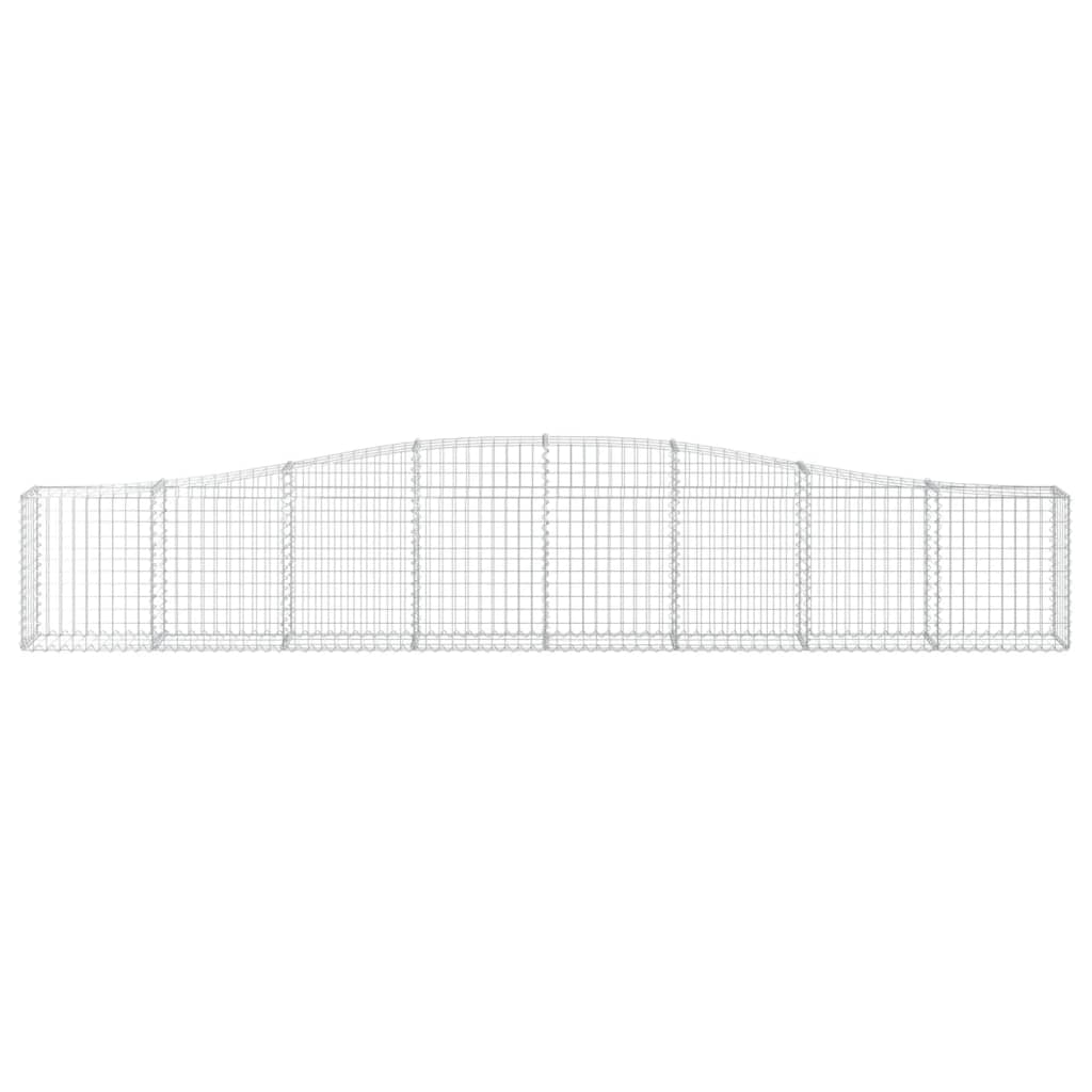 Cestos gabião arqueados 6 pcs 400x30x60/80 cm ferro galvanizado