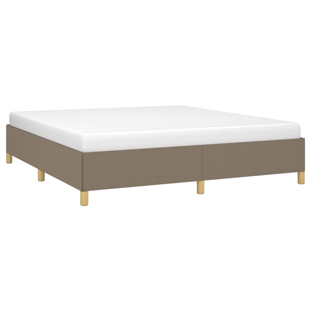 Estrutura de cama com molas 180x200 cm tecido castanho-acinzentado