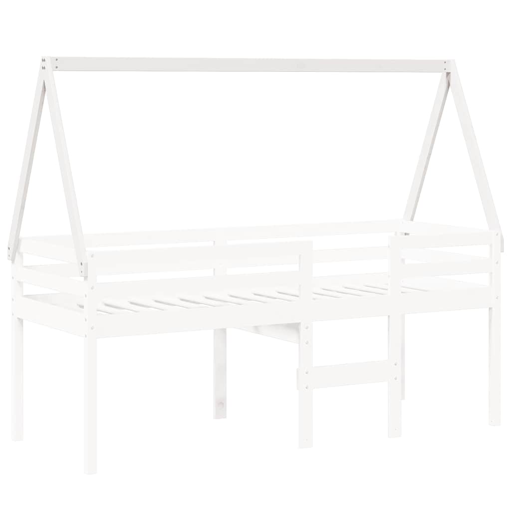 Telhado de cama infantil 209x95,5x88 cm pinho maciço branco
