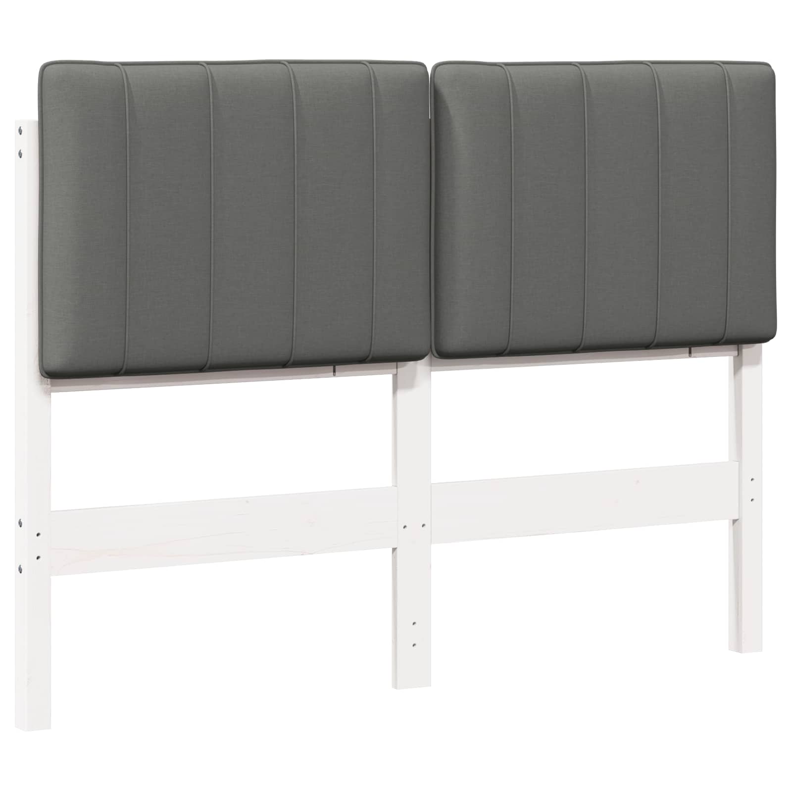 Cabeceira estofada com cabeceira branco e cinza claro 120 cm
