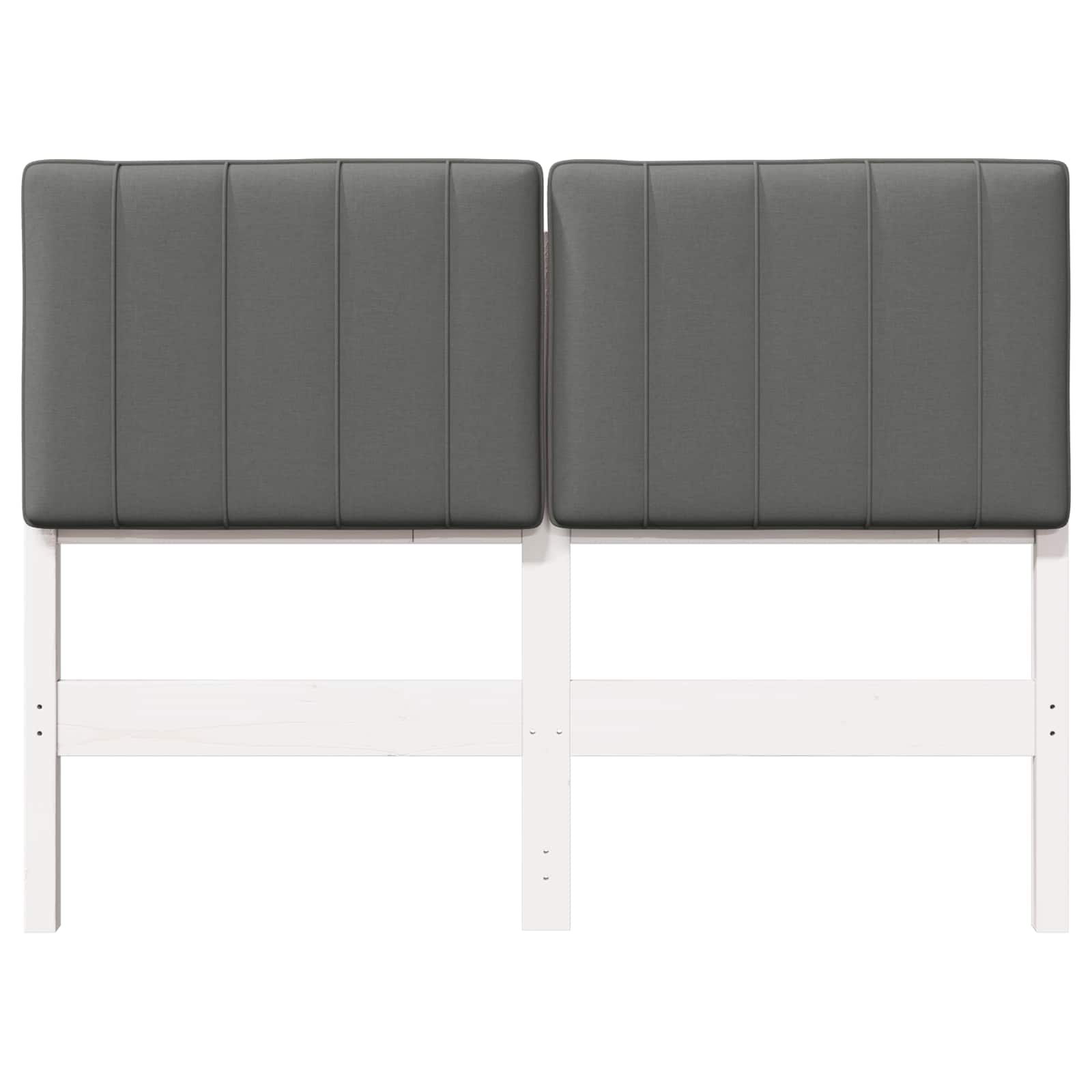 Cabeceira estofada com cabeceira branco e cinza claro 120 cm